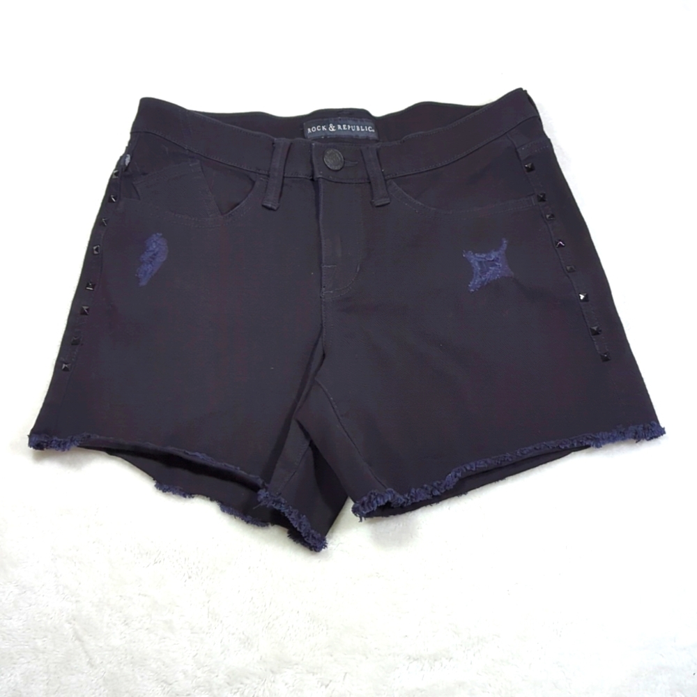 Rock & Republic Black shorts with studs  4 EUC